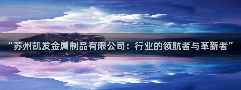 壹号大舞台：“苏州凯发金属制品有限公司：行业的领航者与革新者”