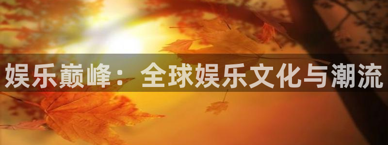 BB贝博艾弗森平台注册：娱乐巅峰：全球娱乐文化与潮流